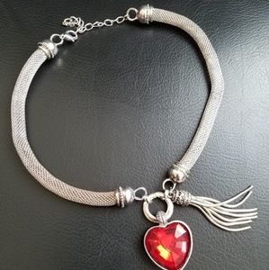 Red heart necklace *mother's day*